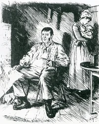 A Real Hard Case, Illustration to Punch, 1875