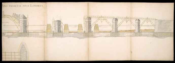 Designs of the Projected Bridge on the River Thames in London