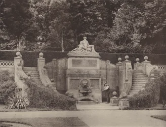 Mural Fountain in the Garden at Bowood, Wilts