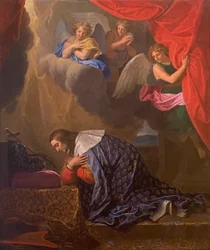 Saint Louis in Prayer, Venerating the Crown of Thorns