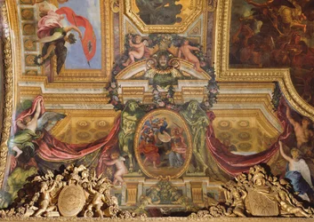 Holland Helping Against the Bishop of Munster, Ceiling Painting from the Galerie des Glaces
