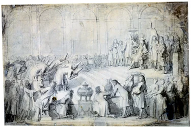 The Siamese Ambassadors before the King