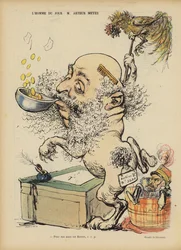 Caricature of French journalist Arthur Meyer (Illustration for Le Rire)