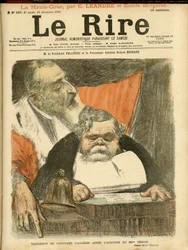 Illustration of Charles Leandre for the Cover of Le Rire