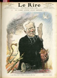 Illustration of Charles Leandre (1862-1934) for the Cover of Le Rire, 31/01/14 - If Abbe Lemire had presided... - Religion Faith - Abbe Jules Auguste Lemire (1853-1928)