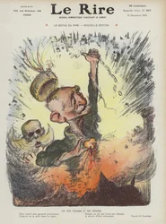 King Peter I of Serbia (Illustration for Le Rire)