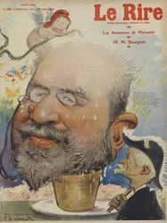 Leon Bourgeois, French Politician. Illustration for Le Rire