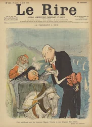 President Felix Faure and Queen Victoria, Illustration for Le Rire