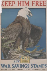Keep Him Free, Buy War Savings Stamps Issued by the United States Treasury Dept.