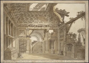 Design for the paintings in the cell of Father Lesueur in the Monastery of Santissima Trinita dei Monti in Rome