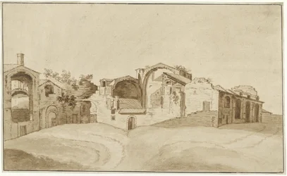 View of the Baths of Diocletian in Rome