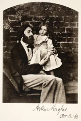 Arthur Hughes and his Daughter Agnes, 12th October 1863