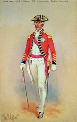 Sir William Howe, Commander in Chief of the British Army in full dress dismounted