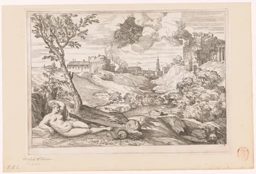 Landscape with Andromeda Guarded by the Dragon and Perseus Flying in a Cloud