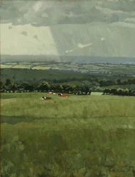 An Autumn Landscape with Resting Cattle