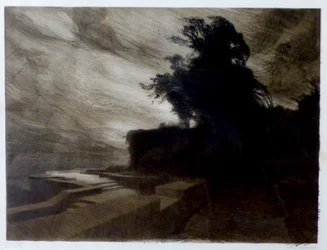 The Wind - Part of a Series of 9 Lithographs Called Canticle of the Creatures