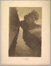 Suite of Landscapes: Landscape, Plate 1, Remarque, A Fish