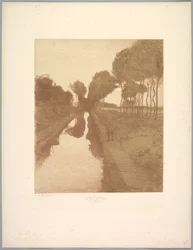 Suite of Landscapes: Landscape, Plate 3, Remarque, Bat