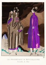 The Walk in Montmartre, from a Collection of Fashion Plates