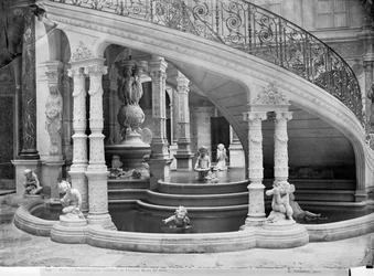 Fountain Under the Stairs of the Hotel de Ville Before the Fire of 1871