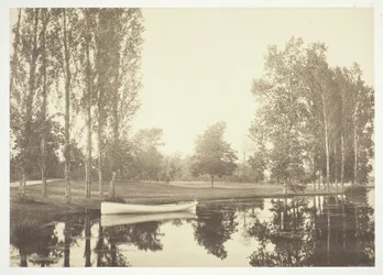 Untitled [Boat on a lake in the Bois de Boulogne, a park in Paris]