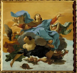 The Assumption of the Virgin. Painting by Charles Mellin (17th century) Private collection