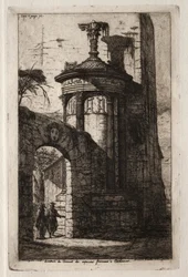 Entrance to the French Capuchin Convent at Athens, 1854