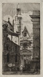 Etchings of Paris: Church of St. Stephen of the Mount