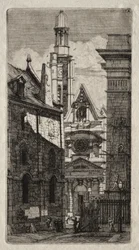 Etchings of Paris: Church of St. Stephen of the Mount