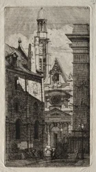 Etchings of Paris: Church of St. Stephen of the Mount, 1852