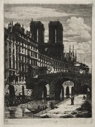 Etchings of Paris: Le Petit Pont