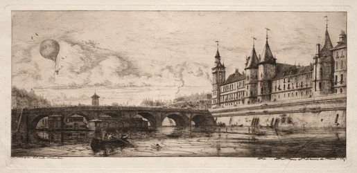 Etchings of Paris: The Exchange Bridge