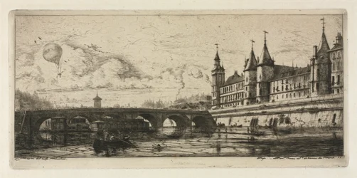 Etchings of Paris: The Exchange Bridge