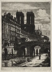 Etchings of Paris: The Little Bridge