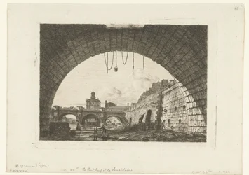 View of Pont-Neuf from Under the Arch of Pont-au-Change in Paris