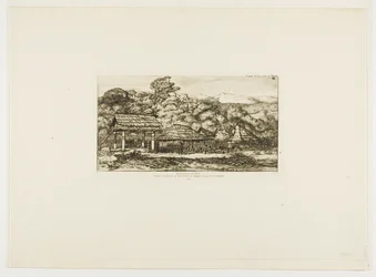 Native Barns and Huts at Akaroa, Banks