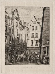Pirouette Street, near the Markets, Paris, 1860