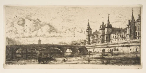 Pont-au-Change, Paris, from "Etchings of Paris"