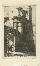 Gate at the Entrance of the French Capuchin Monastery in Athens