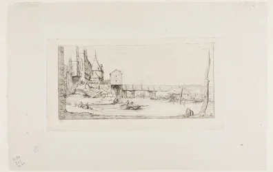 The Footbridge Temporarily Replacing the Pont-au-Change, Paris, After the Fire of 1621