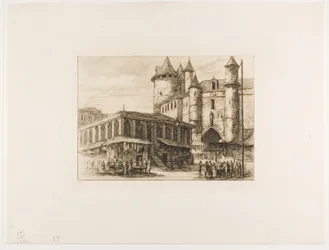 The Grand Châtelet, Paris, c. 1780, after an earlier drawing