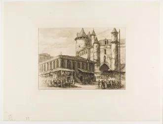 The Grand Châtelet, Paris, c. 1780, after an earlier drawing