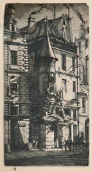 Tourelle De La Rue De La Tixeranderie 2nd State, 9 34 x 5 316 Inches, 1852, 1927