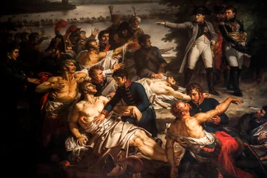 Napoleon Visiting the Wounded Soldiers in the Lobau Island