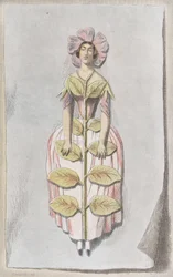 Pervenche Desséchée, from Les Fleurs Animées, 1847