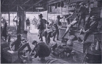 Boers looting a store in the Grange River property (illustration from After Pretoria: The Guerilla War)