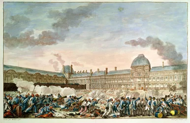 The 10th August 1792, Engraved by Isidore Stanislas Helman (1743-1809) 1792-93