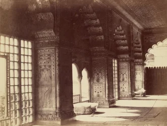 Interior of the Crystal Throne in the Dewan-i-Khas