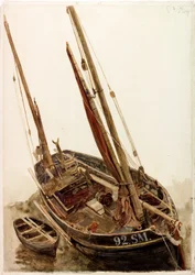 Study of a Fishing Boat and Dinghy