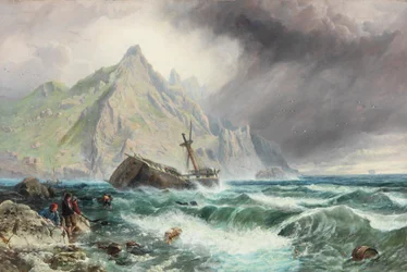 Wreck of a Frigate on the Southern Coast of Spain